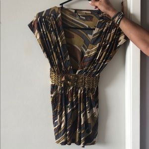 Sky Belted Silk Shirt